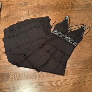 Laundry By Shelli Segal Black Sequin Embellished Cocktail Dress